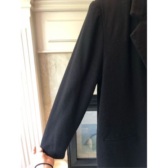 Sag Harbor Women’s Black Wool Elegant One Button Up Blazer Size Petite 12 - Picture 2 of 7